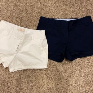 J Crew 3” chino shirts, 2 pair!
